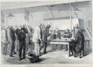 Parlamentní volby: volební místnost v Beauce - v „“ Le Monde Illustré “, březen 1876 od French School