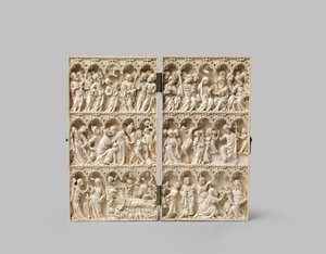 Pašijový diptych, 14. století od French School