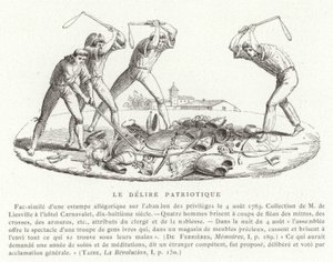 Vlastenecké delirium, Francouzská revoluce, srpen 1789 od French School