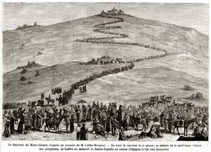 Kající pouť na svatá místa od 25. dubna do 8. června 1882 (rytina) od French School