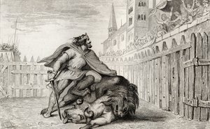 Pepin III (714-68) Krátký se lvem a býkem, z 
