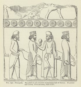 Persepolis, Basreliéf na spodní struktuře hypostylové síně Xerxes od French School