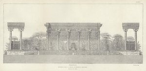 Persepolis, Hypostyle Hall of Xerxes, geometrická výška, restauroval Ch Chipiez od French School