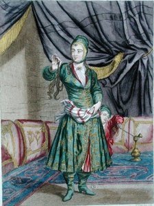 Perská žena, ze „Sbírky tisků na kostýmech Levanty“, vyryl Gerard Jean Baptiste Scotin (1671-1716) od French School