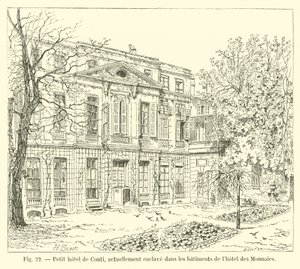Malý hotel v Conti, v současnosti enklávovaný v budovách Hotel des Monnaies od French School