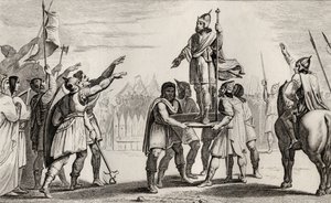Pharamond, legendární král Francie, z „Histoire de France“ od Colarta, vydané kolem roku 1840 od French School