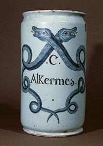 Farmaceutická nádoba na alkernes, z Rouen, cca 1770 (keramická) od French School