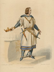 Philippe Auguste (barevná rytina) od French School