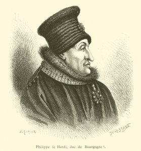 Philip Smělý, vévoda z Burgundska (rytina) od French School