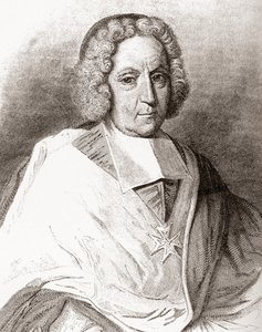 Pierre-Paul Guérin de Tencin, 1679-1758. Francouzský církevní hodnostář, arcibiskup v Embrunu a Lyonu a kardinál. Z knihy Les Heures Libres vydané v roce 1908. od French School