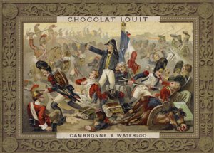 Pierre Cambronne, francouzský generál, v bitvě u Waterloo, 1815 od French School