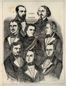 Volební transparent 1848 – francouzští republikánští politici od French School