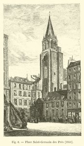 Place Saint-Germain des Pres, 1850 od French School