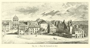 Place du Carrousel v roce 1850 od French School