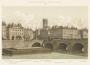 Place du Chatelet a Pont au Change, 1830 od French School