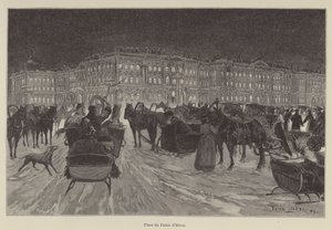 Winter Palace Square (rytina) od French School
