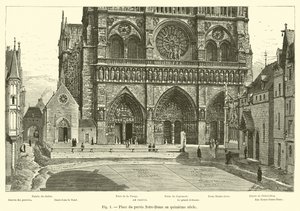 Place du parvis Notre-Dame v patnáctém století od French School