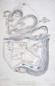 Plán Jeruzaléma v roce 1308, ilustrace z faksimile vydání Liber de Expeditione Terrae Sanctae od Marina Sanuta di Torcello (asi 1260-1338) od French School