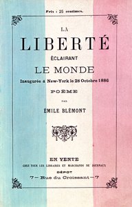 Báseň Emila Blemonta (1839-1927) na oslavu inaugurace Sochy svobody, 28. října 1886 od French School