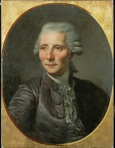 Básník Pierre Augustin Caron de Beaumarchais Portrét podle Greuze ... (malba na plátně) od French School