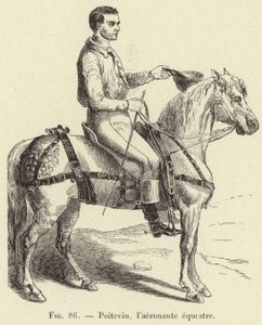 Poitevin, jezdecký aeronaut (rytina) od French School