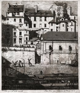 Policie v Paříži. (rytina, cca 1860) od French School