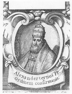 Papež Alexander III (rytina) od French School