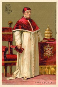 Papež Leo X (chromolitho) od French School