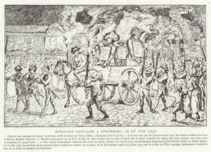 Lidová poprava ve Štrasburku, 25. června 1791 od French School