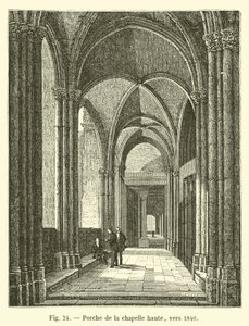 Veranda horní kaple, kolem roku 1840 od French School