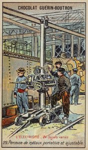 Přenosná a nastavitelná kovová vrtačka (chromolitho) od French School