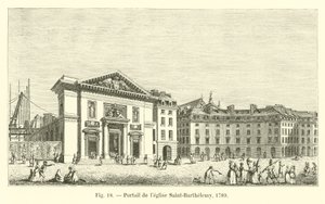 Portál kostela Saint-Barthelemy, 1789 od French School