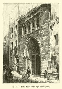 Brána svatého Petra s voly, 1830 od French School