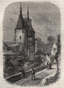 Porte de la Craffe a Nancy pozůstatek středověkého opevnění, erigee ve 14. století severně od starého města – rytina „Histoire de France“ od Victora Duruye od French School