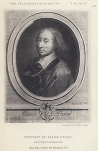 Portrét Blaise Pascala (litho) od French School