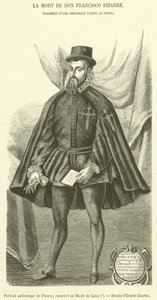 Autentický portrét Pizarra, konzerva v Musee de Lima od French School