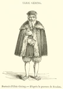Portrét Ulrica Geringa (rytina) od French School