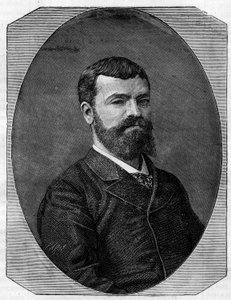 Portrét Henri-Paul (Henri Paul) Nenot (1853-1934), francouzský architekt, který navrhl Novou Sorbonnu v Paříži. Rytina v ""The Illustrious World"" od French School