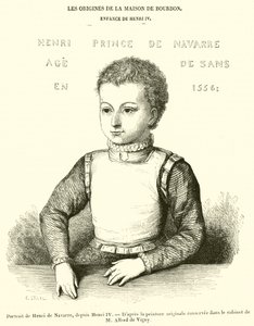 Portrét Jindřicha Navarrského, od Jindřicha IV. (rytina) od French School