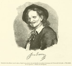 Portrét Jana Steena, bez dýmky (rytina) od French School