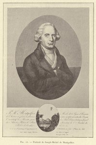 Portrét Joseph-Michel de Montgolfier (rytina) od French School
