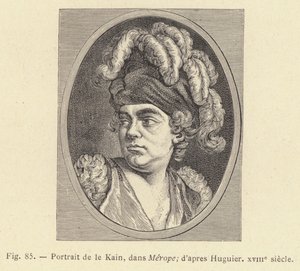 Portrét Le Kain, v Merope, po Huguier, 18. století (rytina) od French School