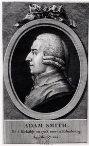 Portrétní medailon Adama Smithe (1723-90) od French School