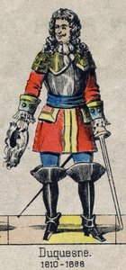 Portrét Abrahama, markýze Duquesne (1610 - 1688), French Marin. Obrázek Epinal z konce 19. století. od French School