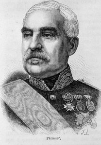 Portrét Aimable Jean Jacques Pelissier, vévoda z Malakoff (1794-1864), francouzský voják a maršál Francie - v „“L’Histoire de France““ od Henriho Martina od French School