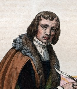 Portrét Alaina Chartiera (1385-1430), francouzského básníka a politického spisovatele. od French School