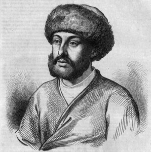 Portrét Alexandra Maurocordata (Mavrocordatos) (1636-1709), řeckého politika, Drogmana (tlumočníka) pro osmanskou vládu. Rytina od Chevignarda v „“Le Magasin Picturesque““ od French School