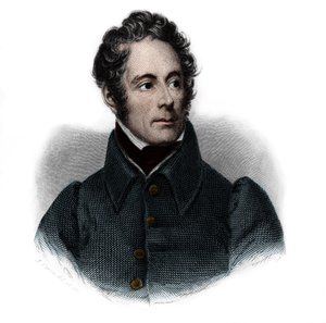 Portrét Alphonse de Lamartine (1791-1869), francouzský spisovatel, básník a politik. v „Knize řečníků“ od Louise de Cormenin Timona. 1842. Soukromá sbírka. od French School