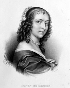 Portrét Anny "" Ninon "" z Enclos (nebo Ninon de Lenclos nebo Ninon de Lanclos od French School