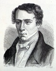 Portrét Augustina Fresnela (1788- 1827), francouzského fyzika - v „“ Album of Science; věhlasní vědci; Velké objevy “”” 1896. od French School